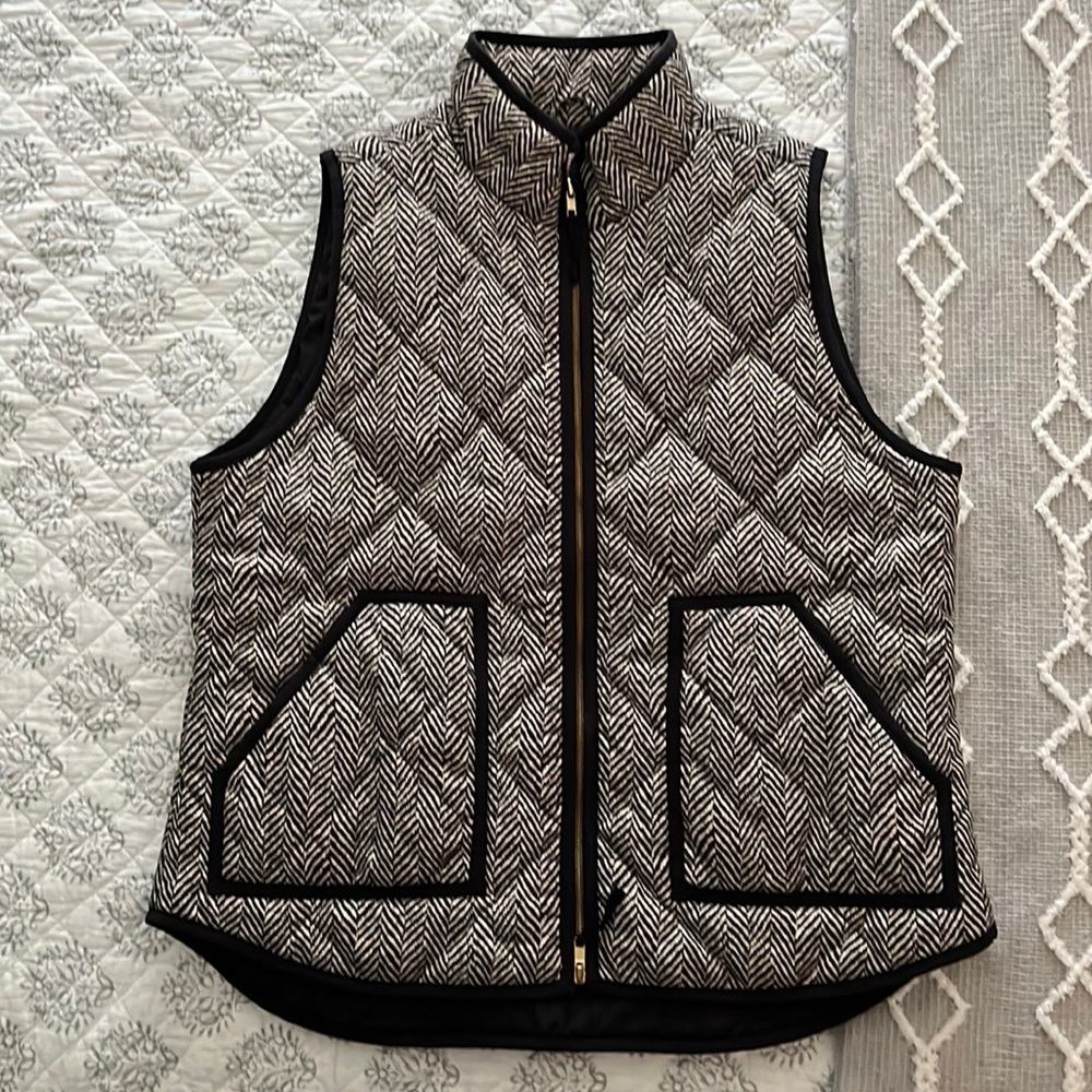 J. Crew Factory Herringbone Puffer Vest